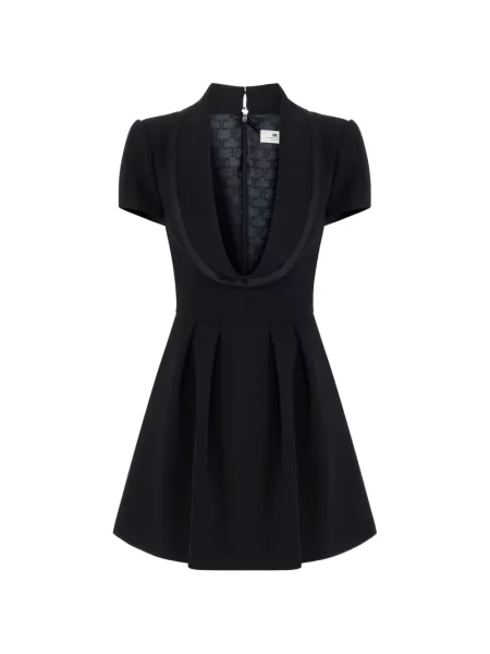 Ușor rochie mini Elisabetta Franchi din satin negru