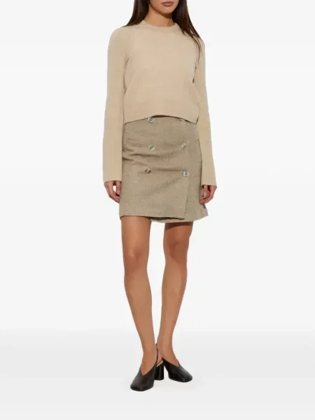 Fusta mini By Malene Birger cu două rânduri de nasturi