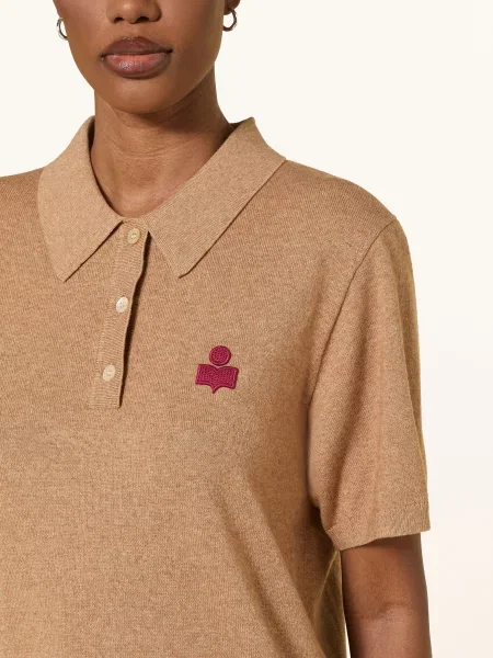 Marant Étoile Pletené Polo Tričko Althea koňaková