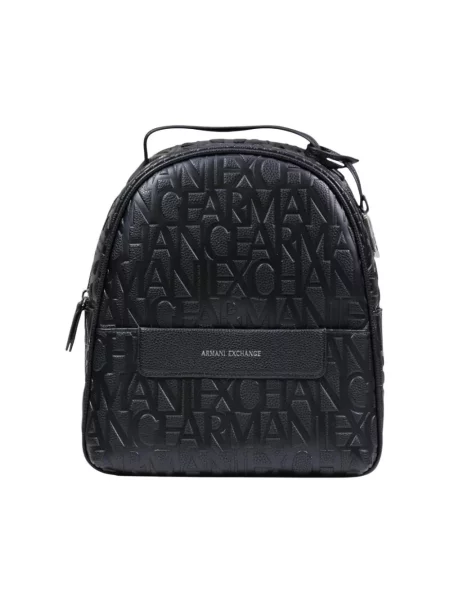 Plecak Armani Exchange skórzany czarny