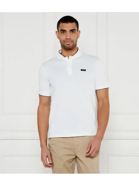 Calvin Klein Tenisz póló | Slim Fit | stretch pique fehér