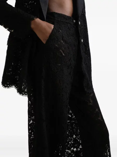 Pantaloni Dolce & Gabbana din dantelă negru