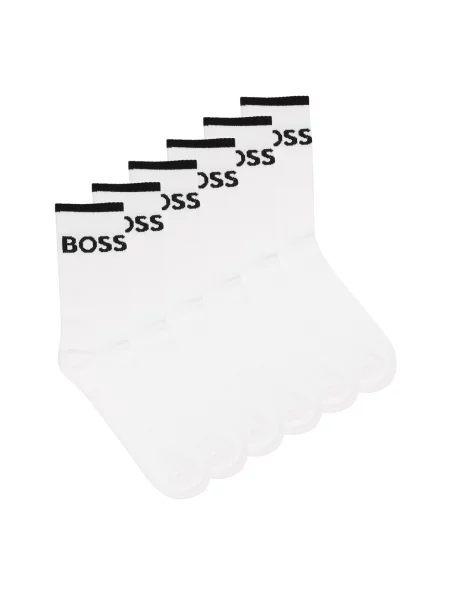 Prugaste čarape Boss bijela