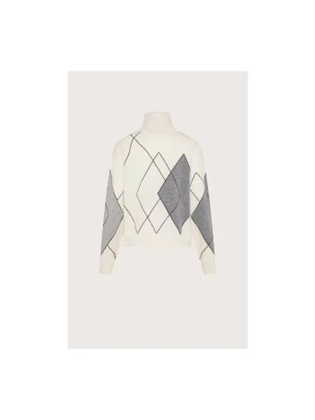 Sweter z golfem Seventy wełniany biały