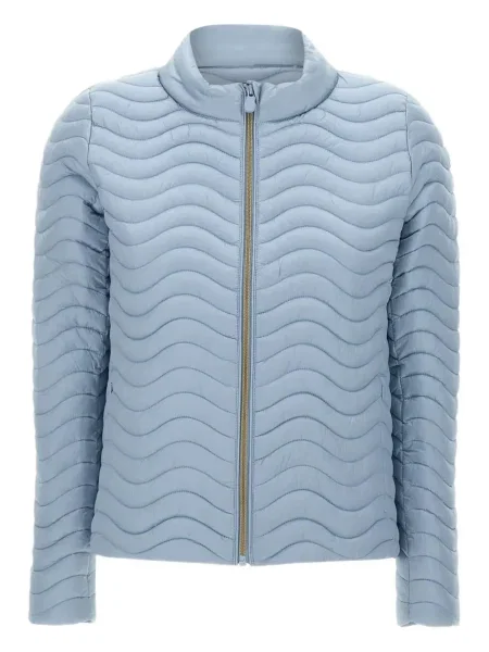Kurtka puchowa Save The Duck z perełkami niebieska