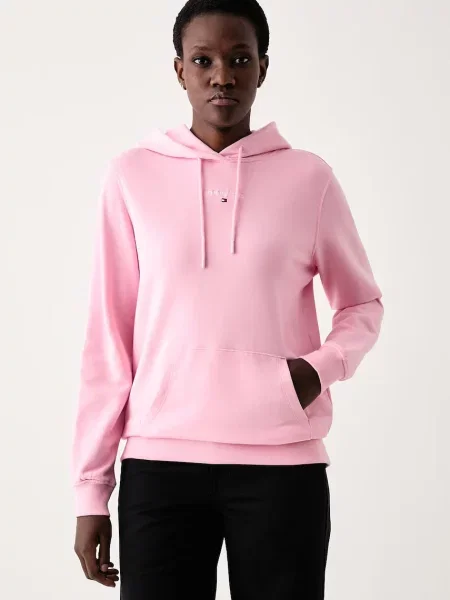 Tommy Jeans hanorac cu glugă pentru femei din roz