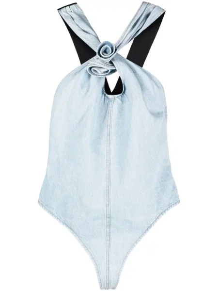 Body Coperni cu model floral albastru