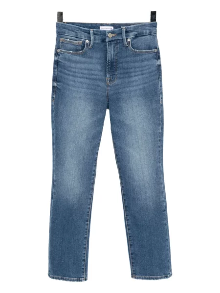 Proste jeansy Good American niebieskie