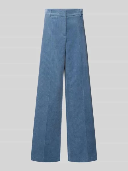Spodnie garniturowe o kroju relaxed fit z sztruksu Christian Berg Woman Selection