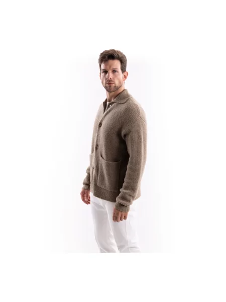 Sweter Paolo Pecora wełniany beżowy