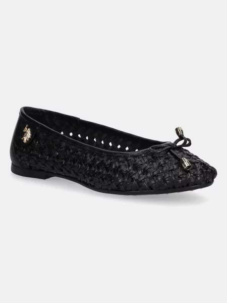 Кожени балеринки U.S. Polo Assn. JULIA черно