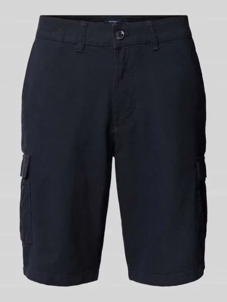 Szorty lniane o kroju regular fit z cargo Mcneal