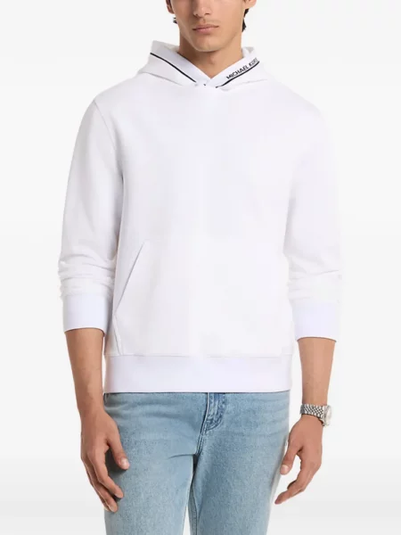Grafic hanorac cu glugă Michael Kors cu glugă alb