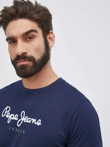 Pepe Jeans Tricou EGGO bleumarin gri