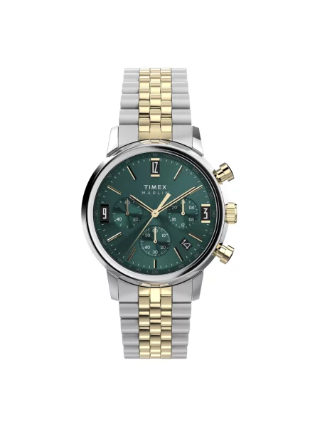 Lniany zegarek Timex zielony