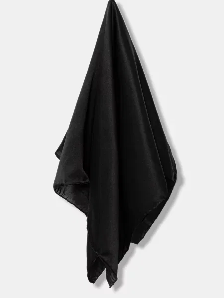 Svilena marama Answear.LAB za žene bez uzorka crna