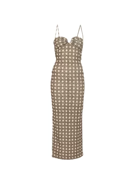 Rochie maxi Nanushka cu buline drapată