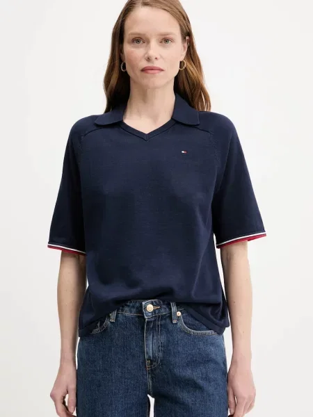 Tommy Hilfiger Тениска с яка и Екрю