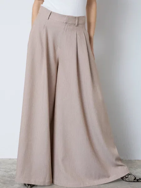 Co'couture Pantaloni Marlo taupe gri