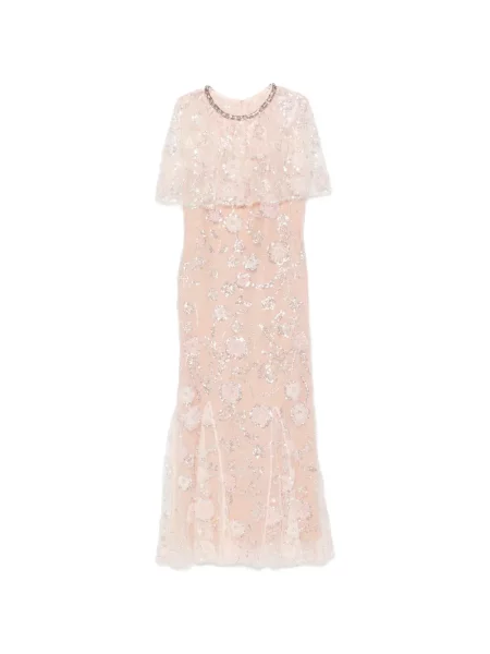 Rochie maxi Self-portrait cu paiete roz