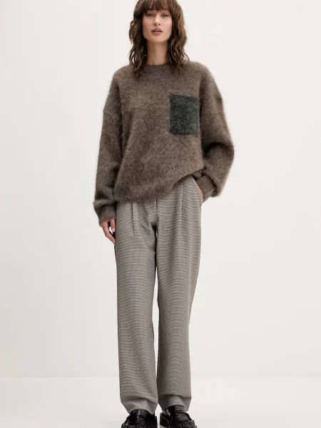 Hlače Abercrombie & Fitch rjava