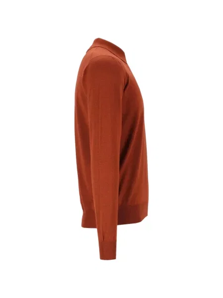 Lung tricou polo Fedeli portocaliu