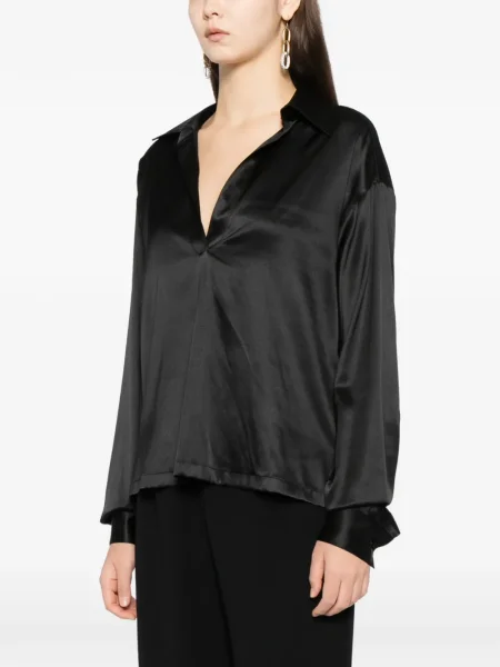 Bluză Tom Ford din satin negru