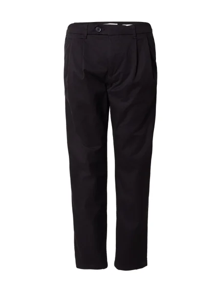 SELECTED Kalhoty se sklady v pase ADAM' černá