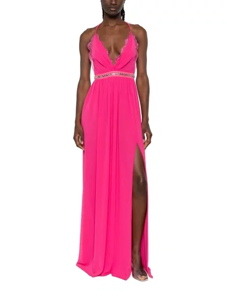 Rochie maxi Anna Molinari din dantelă roz