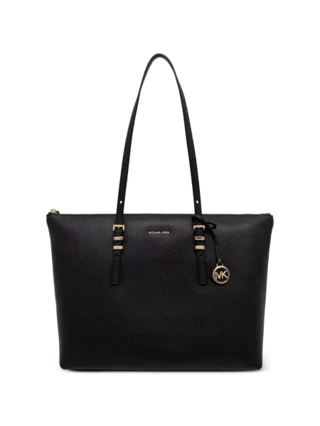 Papuci Michael Michael Kors cu imagine cu bretele din piele de căprioară maro