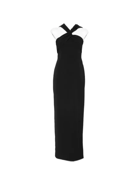 Rochie maxi Solace London cu gât halter negru