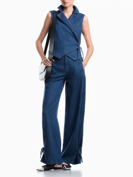 Широкі джинси Emporio Armani синій