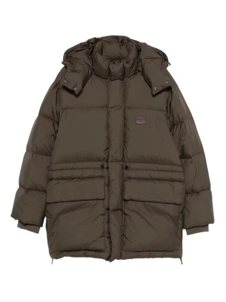 Geacă Emporio Armani cu glugă verde