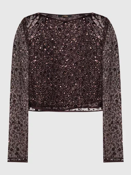 Блуза з паєтками Twinset бордова