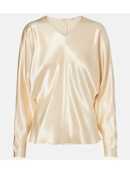 Top Fforme din satin alb