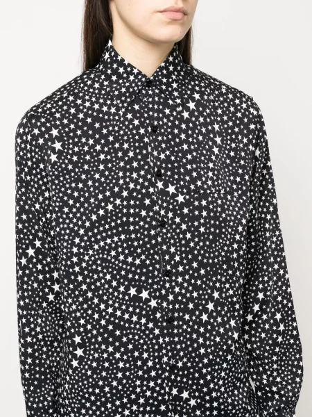 Cămașă Stella Mccartney cu imagine lungă negru