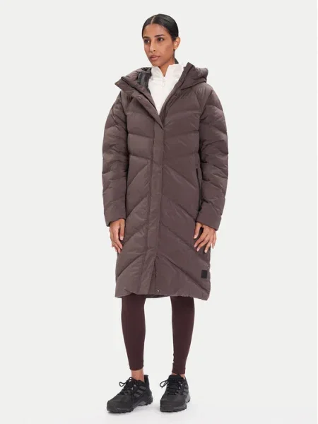 JACK WOLFSKIN Outdoorový kabát Marienplatz čokoládová čierna