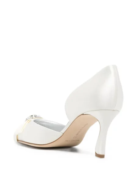 Pantofi cu toc Manolo Blahnik alb