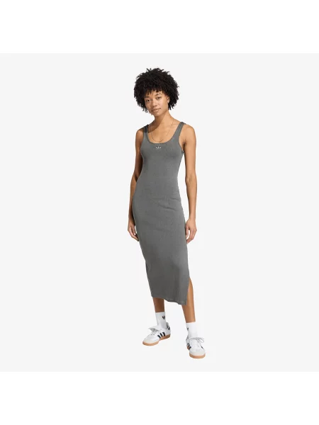 Φόρεμα adidas Ess Rib Dress Grey M γκρι