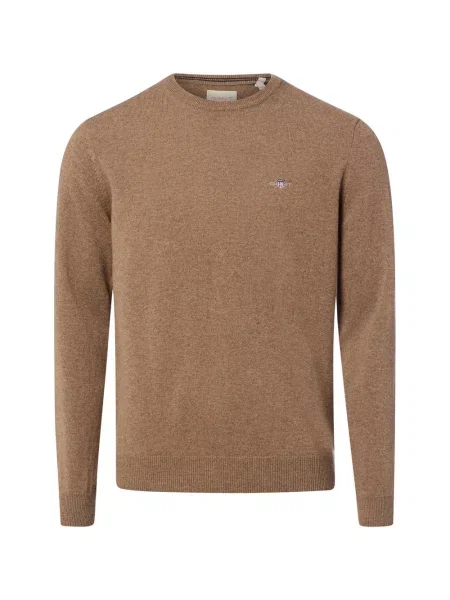 Gant sweter wełniany Mężczyźni Wełna M brązowy