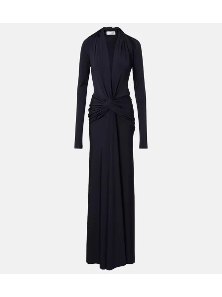 Rochie Victoria Beckham din jerseu albastru