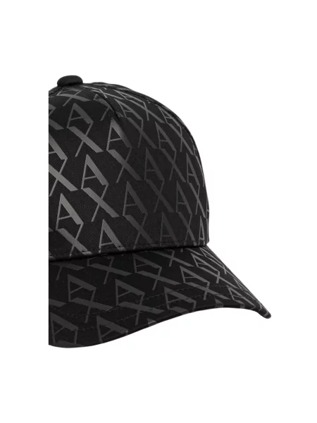 Armani Exchange czapka z daszkiem wzorzysta czarny