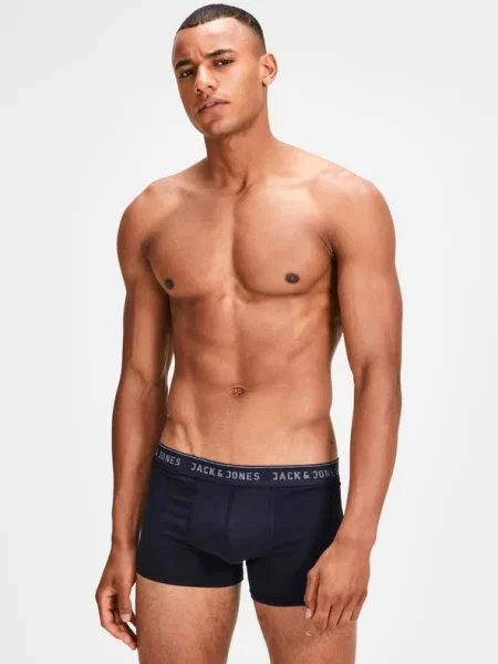 JACK & JONES Boxeri Vincent bleumarin / gri amestecat albastru