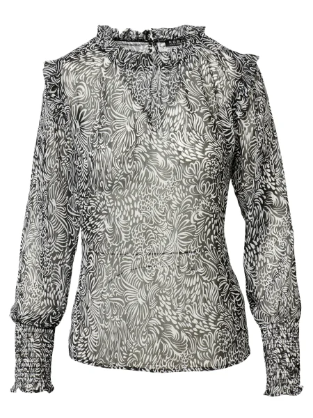 KOROSHI Bluza črna / off-bela bela