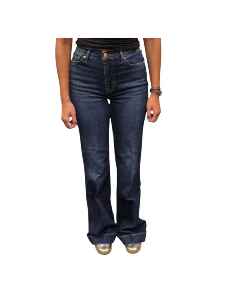 Jeansy dzwony 7 For All Mankind niebieskie