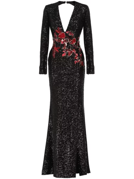 Rochie Elie Saab cu broderie negru