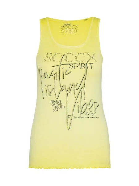 Soccx Top rumena / pastelno rumena črna