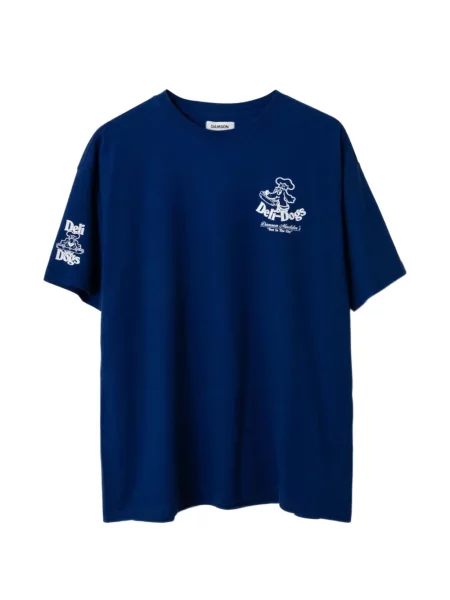 Tricou Damson Madder cu imagine albastru