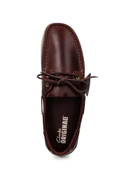 Кожени лоуфъри Clarks Originals с връзки кафяво