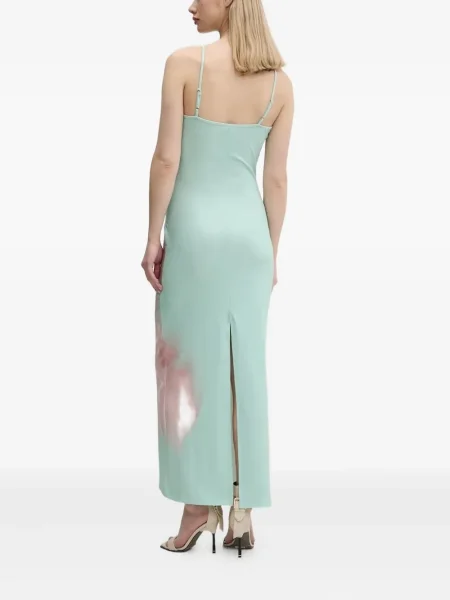 Rochie midi Desigual cu model floral cu imagine până la genunchi verde